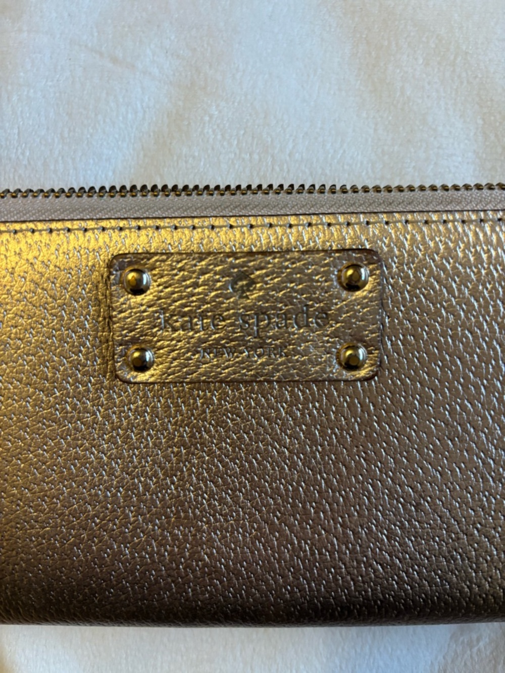 Metallic Zip-Around Wallet - Picture 3 of 4